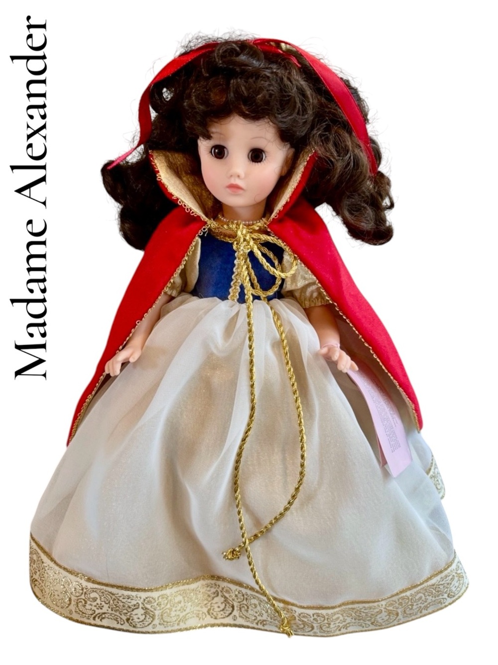 Madame Alexander-Vintage 1990 Large Snow White Doll-Ivory, Gold, Red, Blue Outfi